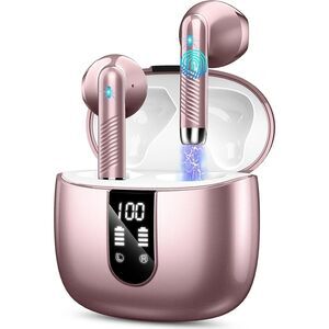 Pomuic w23 True Wireless Bluetooth 5.3 Earbuds w LED Display & Touch Control